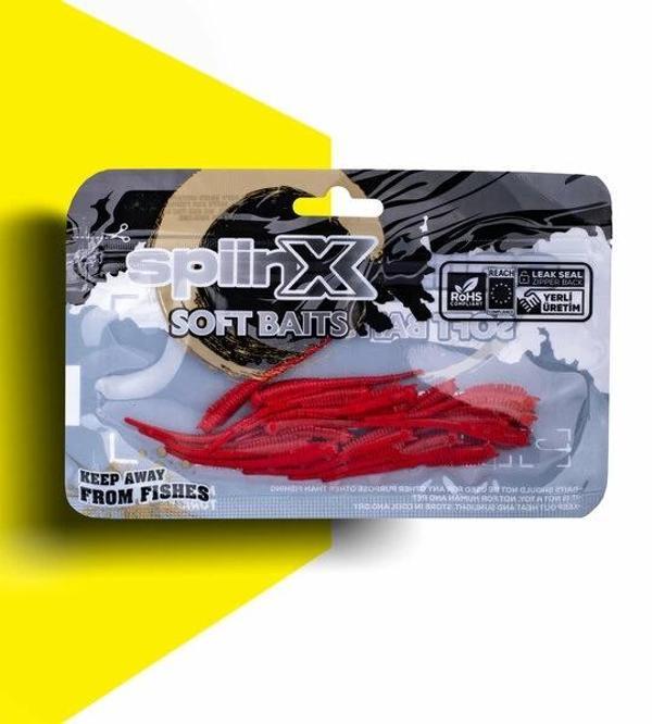 Spiinx Sandworm Lrf Silikon 6Cm 18P Renk: Hot Red - Image 1