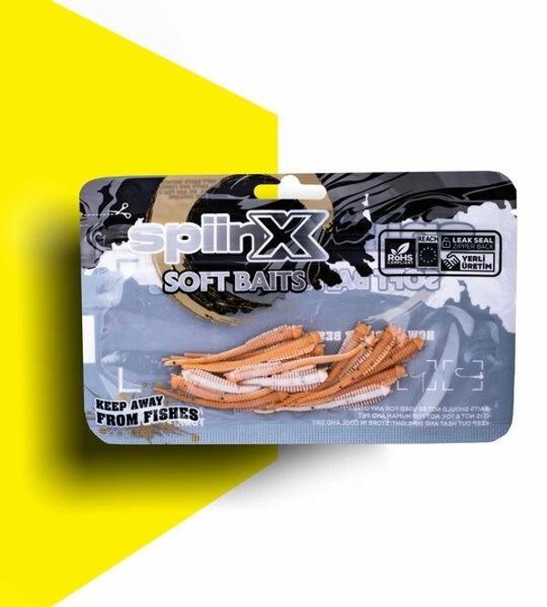 Spiinx Sandworm Lrf Silikon 6Cm 18P Renk: Milky Tan - Image 1