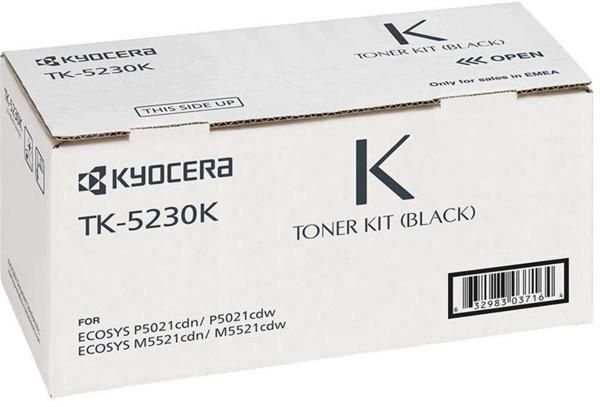 Kyocera TK-5230K Black Siyah Orjinal Fotokopi Toneri Ecosys M5521cdn-5521cdw P5021cdn-5021cdw 2.600 - Image 1