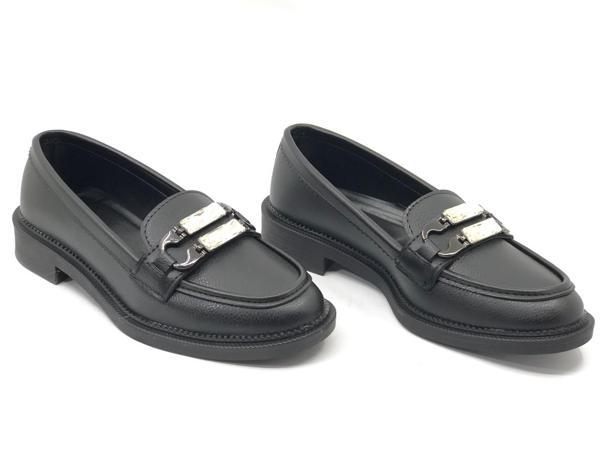 Feles Taş Toka Detaylı Loafer Kadın Babet Ayakkabı - Image 1