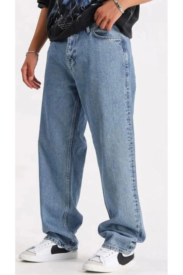 Kaizer Denim Buzmavi Baggy Pantalon Erkek - Image 1