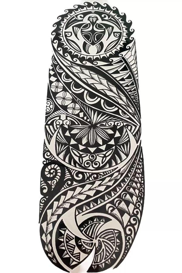 Caş Dekorasyon Geçici Karışık Figür Kol Dövme Tattoo - Image 1