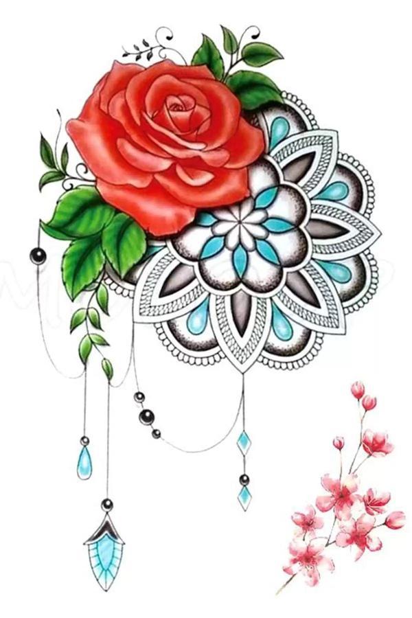Caş Dekorasyon Geçici Karışık Figürlü Dövme Tattoo - Image 1
