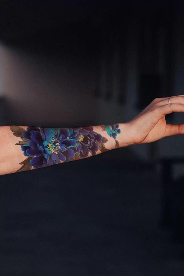 Caş Dekorasyon Çiçek Figürlü Geçici Dövme Tattoo - Image 1