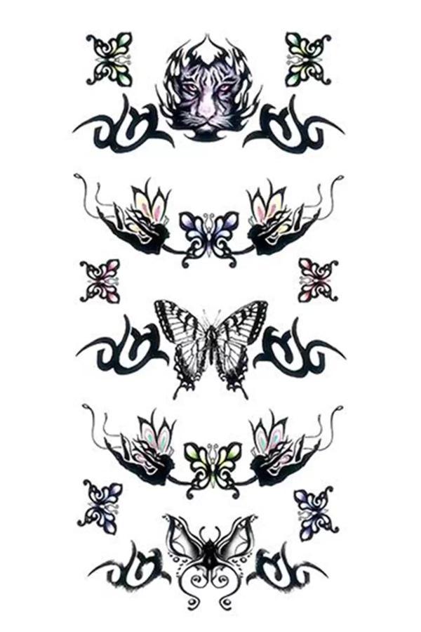 Caş Dekorasyon Kelebek Figürlü Geçici Dövme Tattoo - Image 1