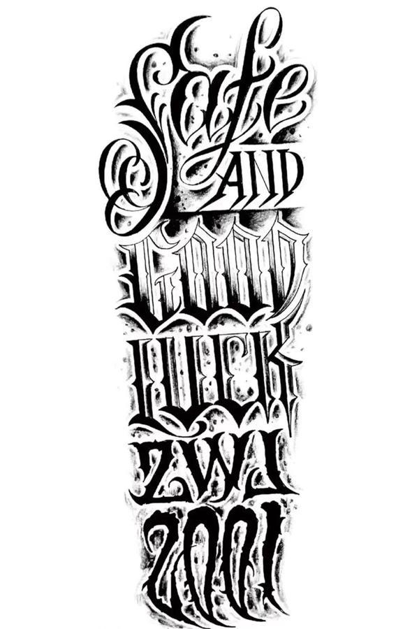 Caş Dekorasyon Geçici Yazı Detaylı Dövme Tattoo - Image 1