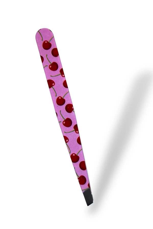 Caş Dekorasyon Pembe Renk Kiraz Desenli Çelik Cımbız - Image 1