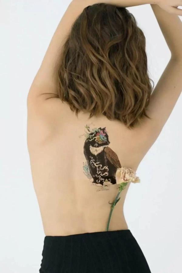Caş Dekorasyon Kedi Figürlü Geçici Dövme Tattoo - Image 1