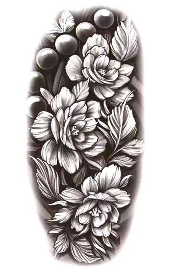 Caş Dekorasyon Çiçek Figürlü Geçici Dövme Tattoo - Image 1