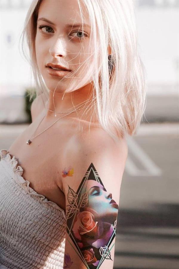 Caş Dekorasyon Kadın Modelli Geçici Dövme Tattoo - Image 1