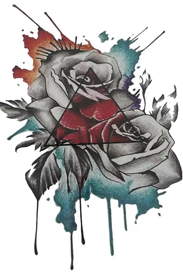 Caş Dekorasyon Çiçek Figürlü Geçici Dövme Tattoo - Image 1