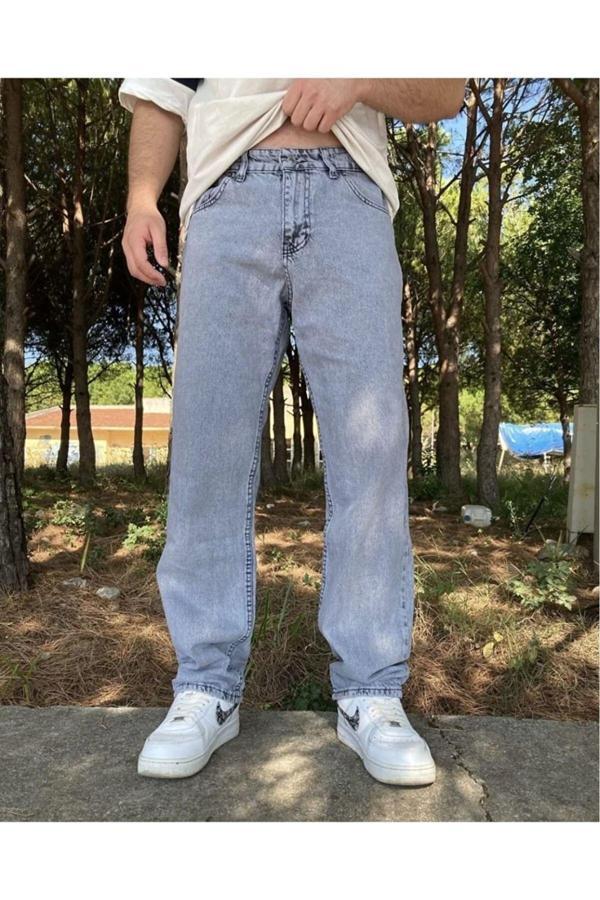 Viking's Line Erkek Gri Baggy Pantolon - Image 1