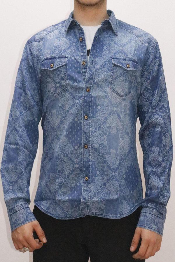 Kaizer Denim Erkek Açık Mavi Gömlek - Image 1