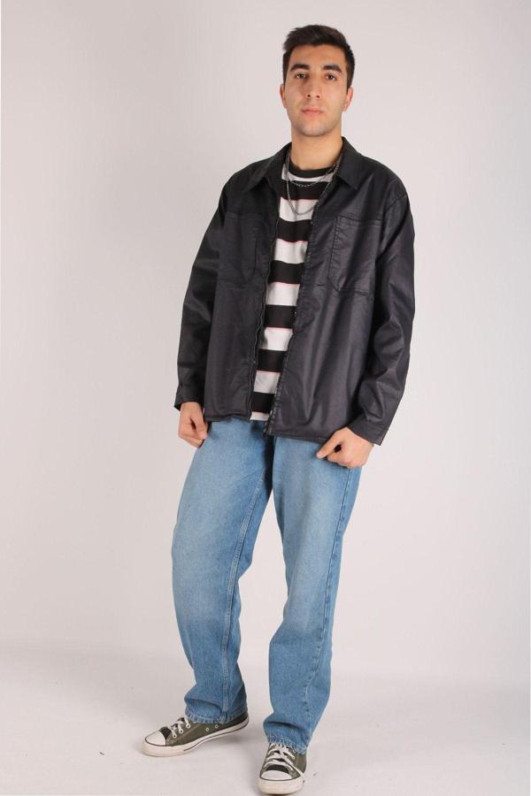 Viking's Line Kaizerdenim Erkek Oversize Deri Ceket - Image 1