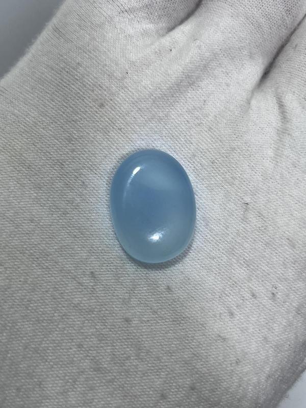 Kabaşon Kesim Doğal Aqua Kalsedon Taşı 16 Karat - Image 1