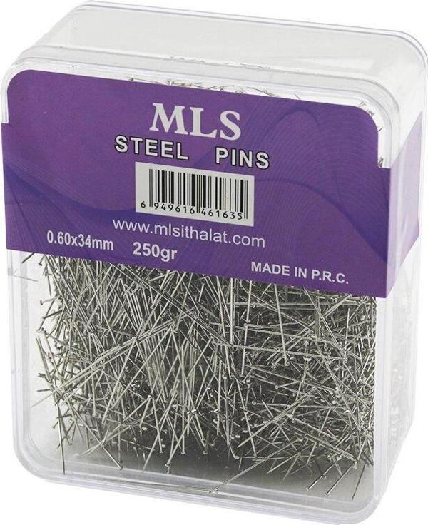 TOPLU İĞNE  0.60X34MM   250GR   ŞEFFAF MİKA KRİSTAL PLS.KUTULU AMBALAJ (5060) - Image 1