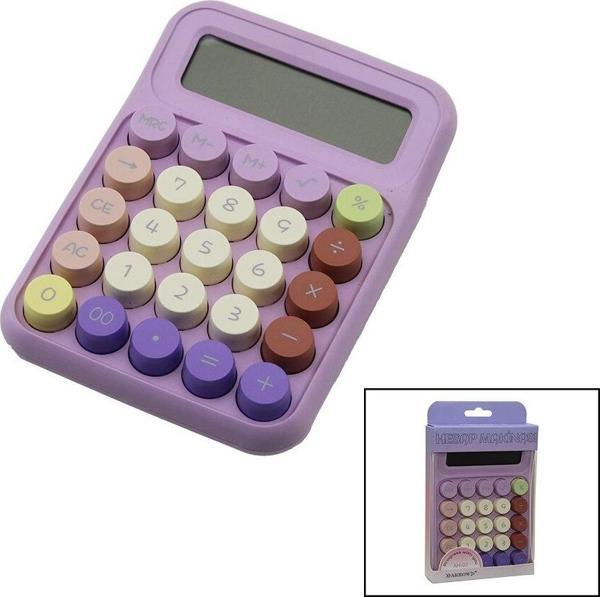 DAKTİLO TUŞ MODELİ  12 HANELİ HESAP MAKİNESİ MİX RENKLİ  PİLLİ  15.7 X 11.1 X 2.7CM   166GR (5060) - Image 1