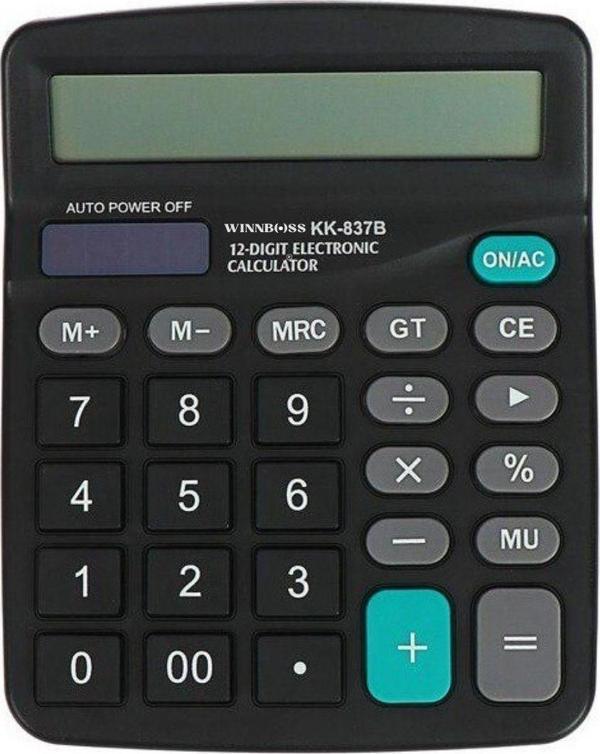 Standart Fonksiyonlu 12 Haneli Geniş LCD Ekran,Pill Masaüstü Hesap Makinesi  GO50601994550 - Image 1