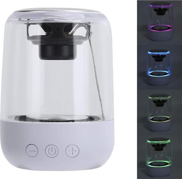 600 MAH TAŞINABİLİR RGB MİKROFONLU AUX/TF/BLUETOOTH 3 WATT HOPARLÖR SPEAKER (BEYAZ)  GO506089MT-24696 - Image 1