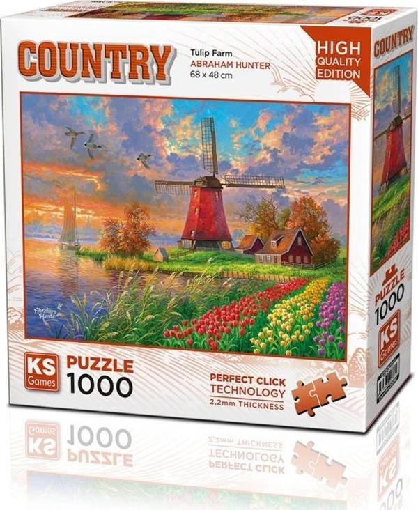 Ks Games Puzzle 1000 Parça Tulip Farm 20787 - Image 1