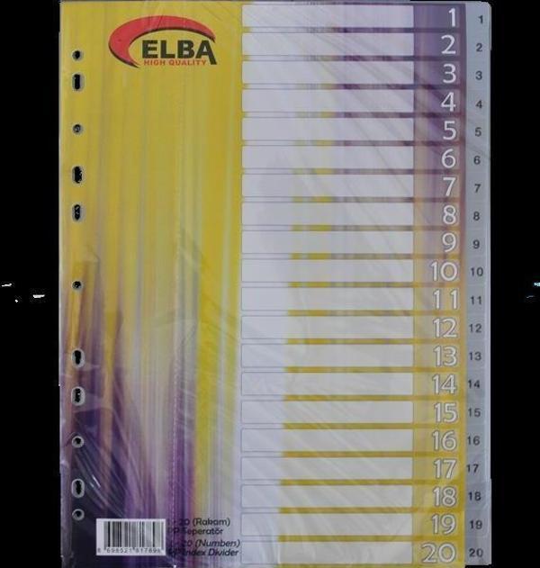 Bafix Seperatör 1-20 Rakamlı Plastik A4 (15 Li Paket) - Image 1