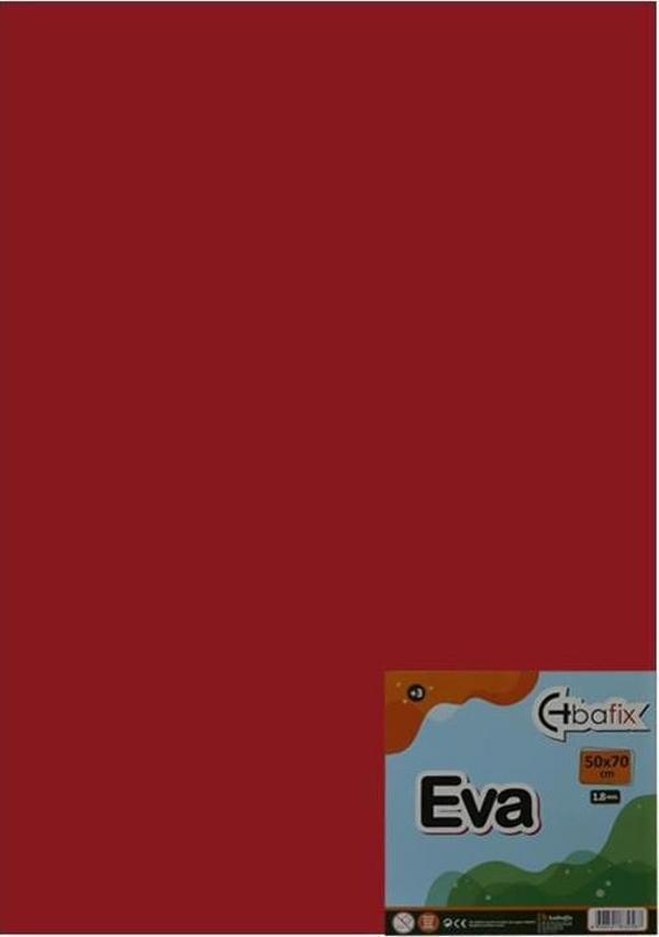 Bafix Eva Düz Renk 2.0 MM 50 x 70 Kırmızı (10 Lu Paket) - Image 1