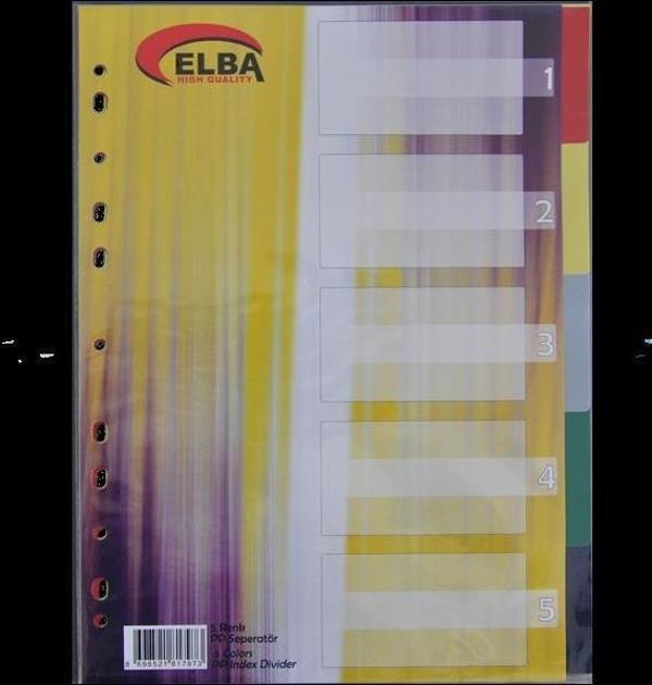 Bafix Seperatör 5 Renkli Plastik A4 (50 Li Paket) - Image 1