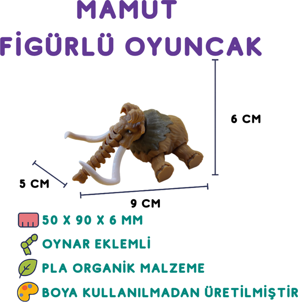 Mamut - 3D Dekoratif Mini Figür - Image 1