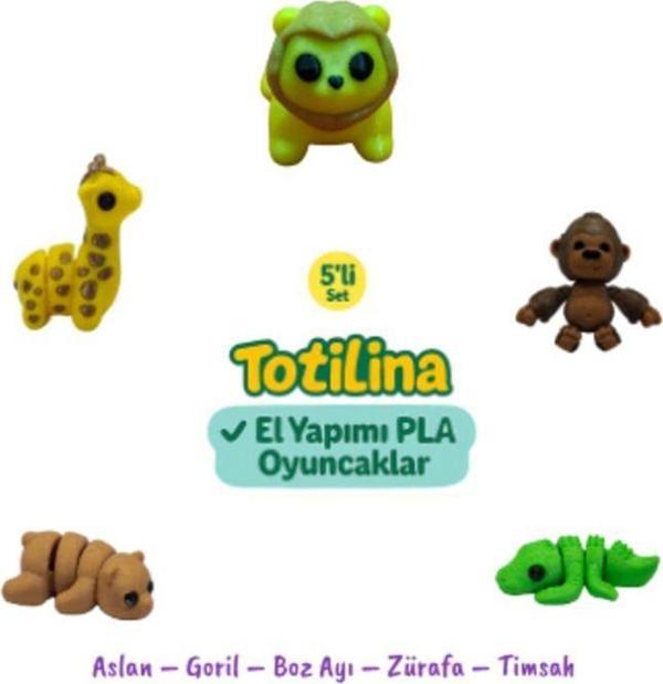 5li Set Aslan – Goril – Boz Ayı – Zürafa – Timsah - Image 1