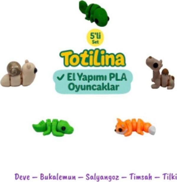 5li Set Deve – Bukalemun – Salyangoz – Timsah – Tilki - Image 1