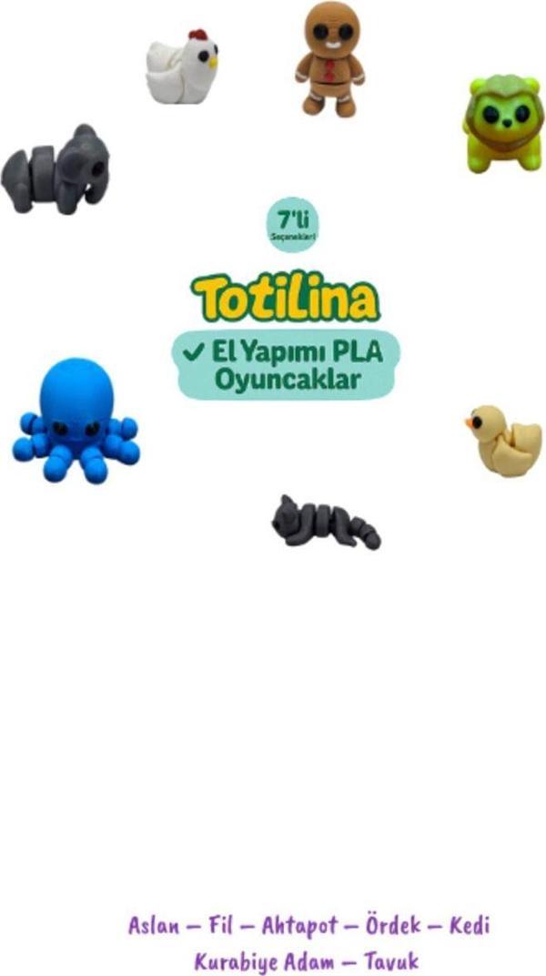 7li Set Aslan – Fil – Ahtapot – Ördek – Kedi Kurabiye Adam – Tavuk - Image 1
