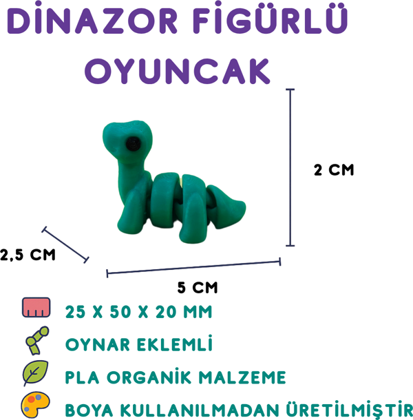 Dinazor Figür - Tarih Öncesi 3D Mini Oyuncak - Image 1