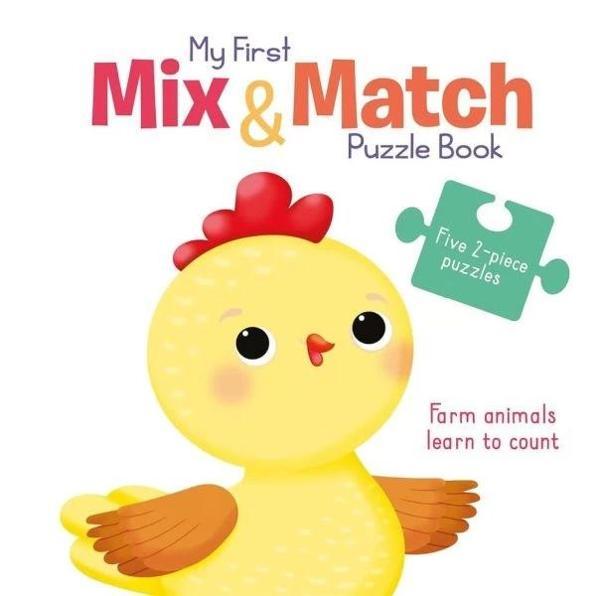 My First Mix & Match Puzzle Book: Farm Animals Learn to Count - Image 1