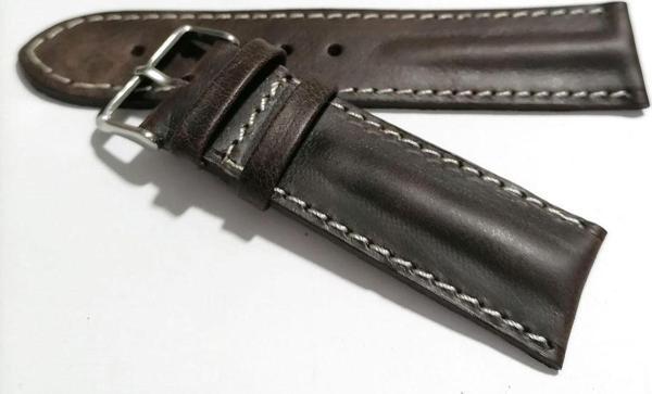 Fado Her Saate Uygun Bombeli 20 Mm Piramit Modeli Uzun Xl Hakiki Deri (218) Kahve - Image 1
