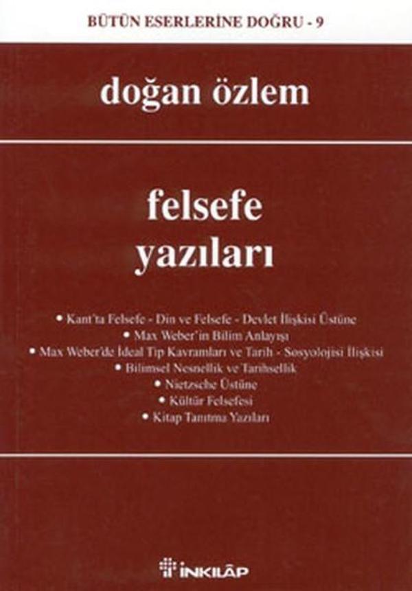 İnkılap Kitabevi Yayınevi Felsefe Yazıları - İnkılap Kitabevi Yayınevi - Image 1