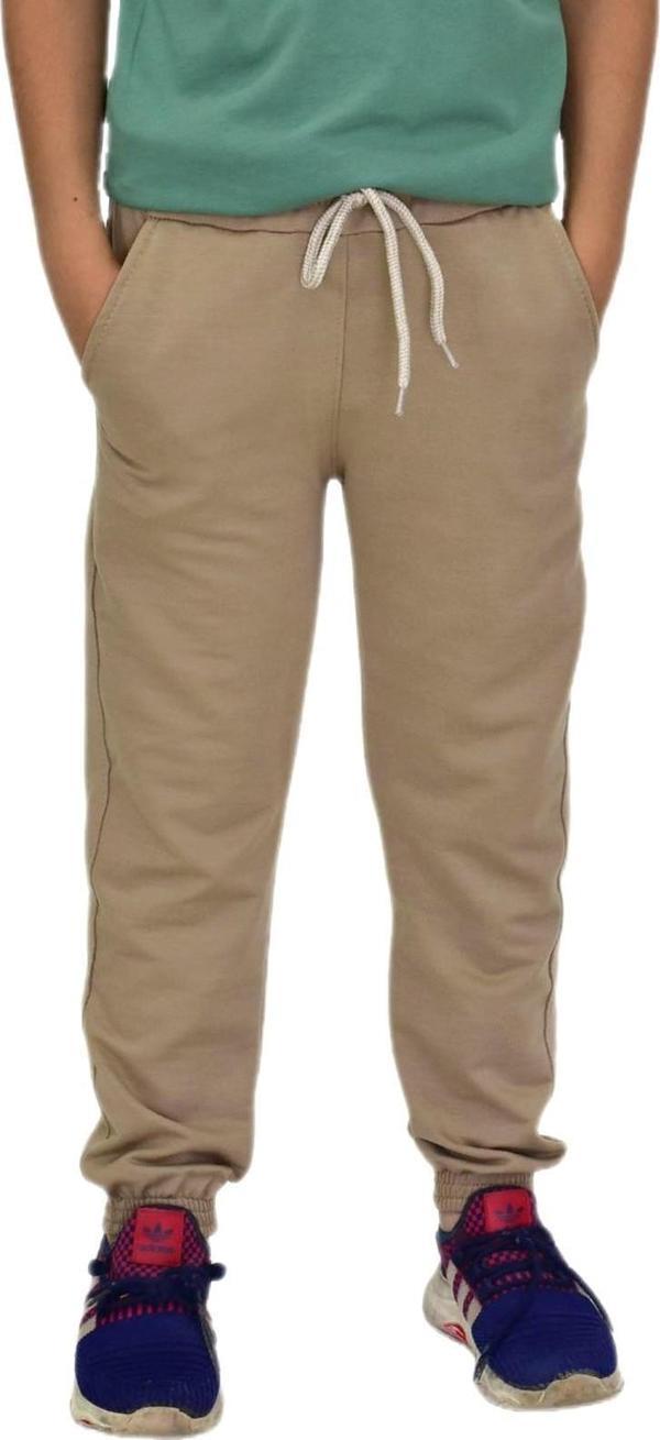 Bej Rengi Bel Paça Lastikli Kız Erkek Çocuk Eşofman Altı BGL-ST04723 - Image 1
