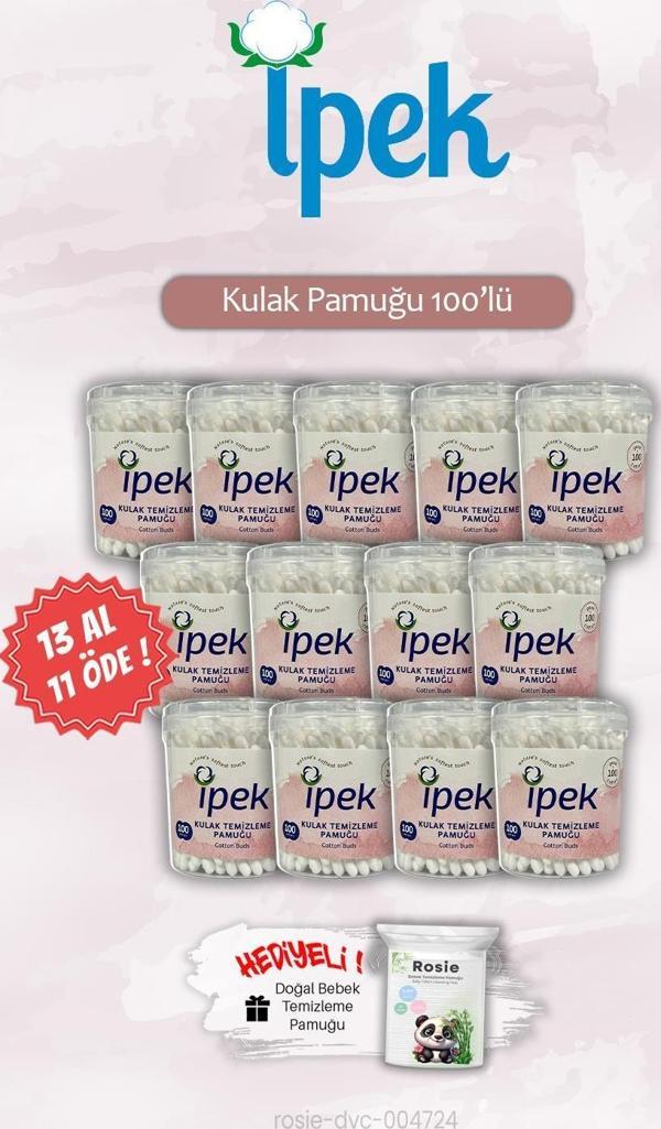 İpek 13 AL 11 ÖDE Kulak Pamuğu 100' lü ve ROSIE Hediye - Image 1