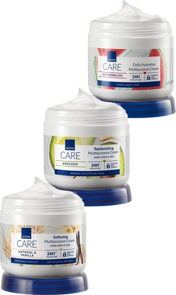 Multi-Biotics ve Avokado Özü İçeren Karpuz Kokulu Üçlü Çok Amaçlı Krem Paketi - Image 1