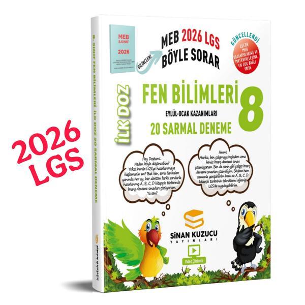 8. Sınıf | İlk Doz Sarmal Branş Denemeleri FEN BİLİMLERİ ( 2026 LGS ) - sinan kuzucu - Sinan Kuzucu Yayınları - Image 1