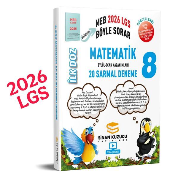 8. Sınıf | İlk Doz Sarmal Branş Denemeleri MATEMATİK ( 2026 LGS ) - sinan kuzucu - Sinan Kuzucu Yayınları - Image 1