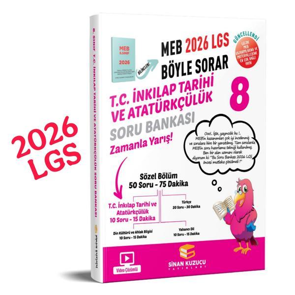 8. Sınıf 2026 Lgs Meb Böyle Sorar T.C. İNKILAP TARİHİ VE ATATÜRKÇÜLÜK Soru Bankası Video Çözümlü - sinan kuzucu - Sinan Kuzucu Yayınları - Image 1
