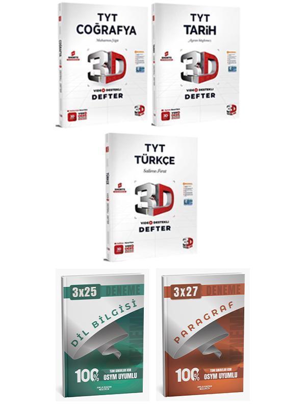 3D + Anla Kazan TYT Sözel Video Destekli Defter Anla Kazan Deneme Seti 5 li Set - Anla Kazan Yayınları - Image 1