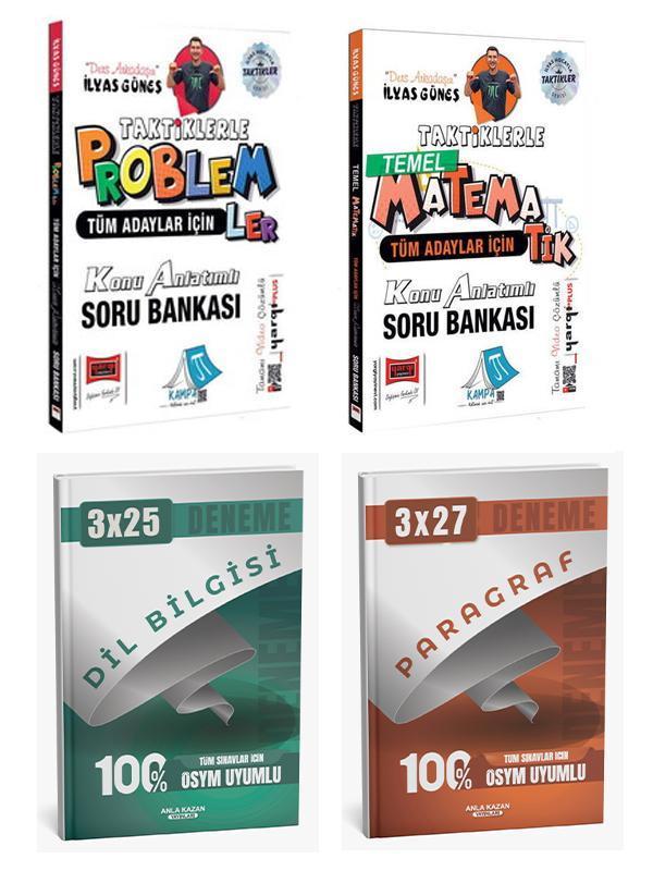 Yargı + Anla Kazan Taktiklerle Matematik Problemler + Anla Kazan Paragraf Dil Bilgisi Deneme 4 lü - Anla Kazan Yayınları - Image 1