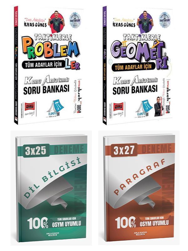Yargı + Anla Kazan Taktiklerle Problemler Geometri + Paragraf Dil Bilgisi Deneme 4 lü Set - Anla Kazan Yayınları - Image 1