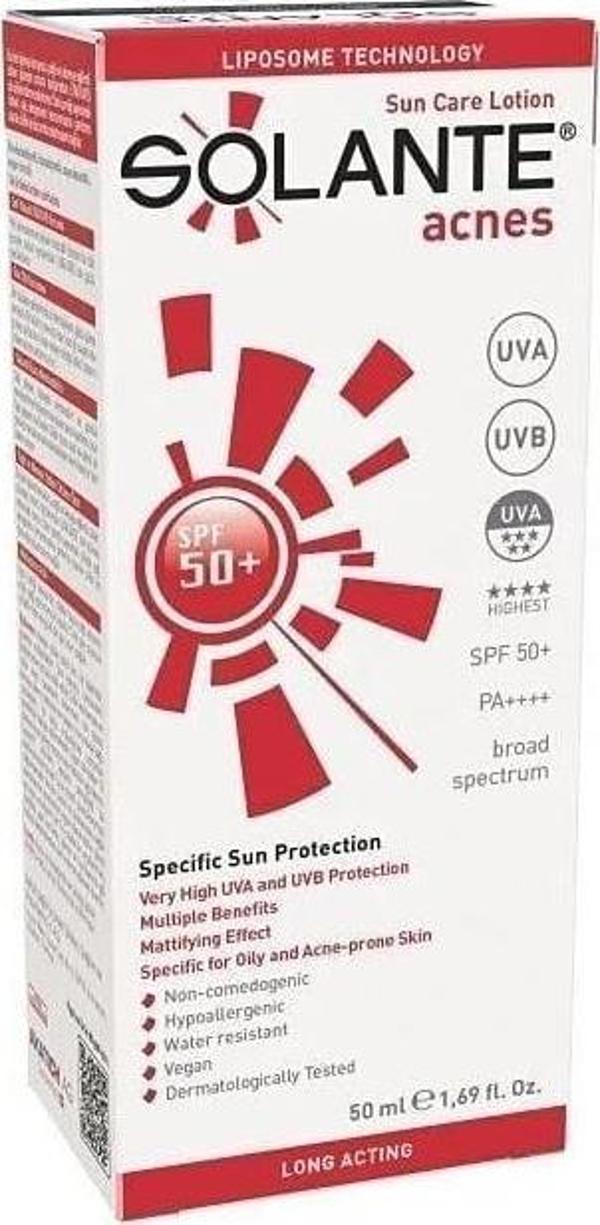 Solante Güneş Losyonu Acnes Akne Önleyici Spf 50+ Faktör 50 ml - Image 1
