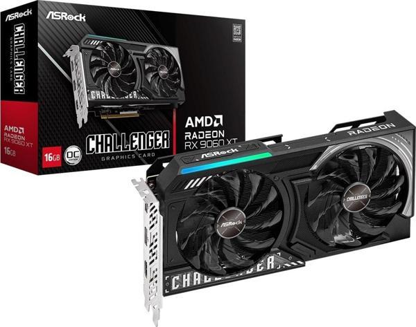 ASrock AMD Radeon RX9060 XT Challenger 16GB OC GDDR6 128Bit Gaming (Oyuncu) Ekran Kartı - Image 1