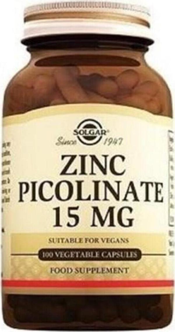 Solgar Zinc Picolinate 15 Mg 100 Kapsül - Image 1