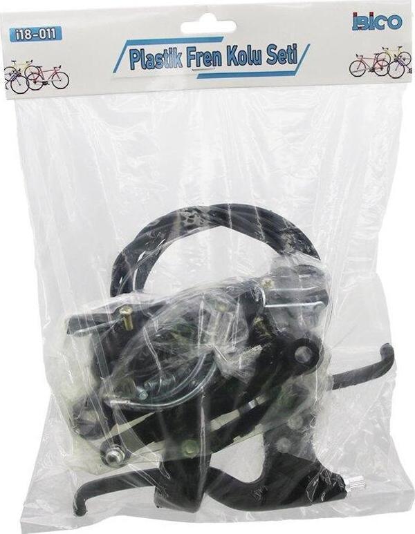 PLASTİK BİSİKLET FREN TAKIMI SET 2PCS FREN KOLU - 1PCS FREN TELİ  - 4PCS FREN MEKANİZMA - PABUÇ (2818) - Image 1