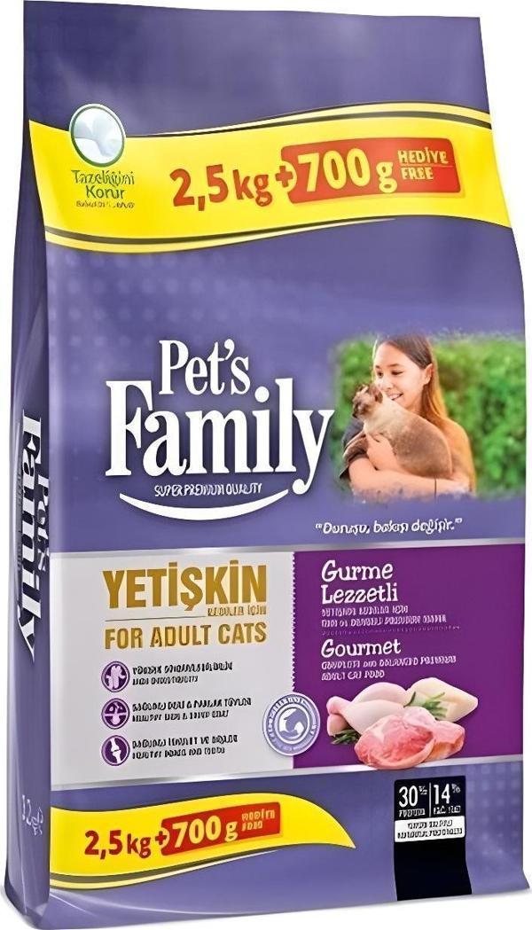Pets Family Super Premium Gurme Yetişkin Kedi Kuru Maması 3200 gr - Image 1