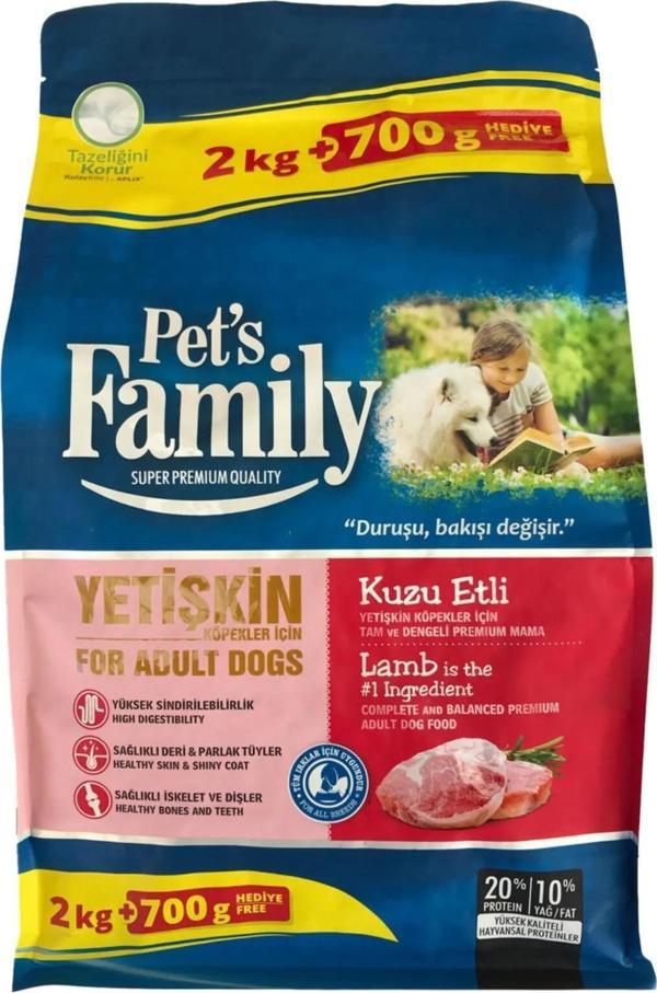 Pets Family Premium Kuzu Etli Yetişkin Köpek Maması 2700 G - Image 1
